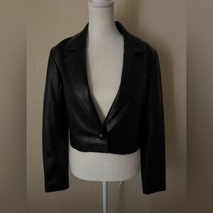 Abercrombie and fitch vegan leather jacket